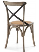 Opción de color de SALINA en madera de olmo con asiento en la silla de la rota natural