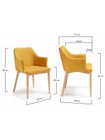 Natural wood frame fabric color choice HARP armchair