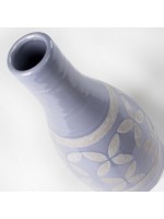 Jarrón de cerámica de h 30 META con diseño floral
