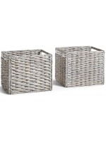 JAGO 2 Wicker baskets set for drawer