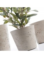 PSEUR light grey concrete planters set 3