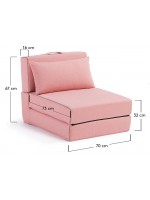 ARTU in stain resistant fabric choice of color armchair bed