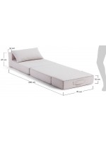 ARTU en tissu anti taches couleur fauteuil lit au choix