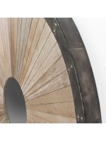 Nelken Diam 102 mit Holzrahmen und Metall Rahmen Runde Spiegel