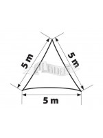 FLY Ecru oder Taube grau oder grün Schatten Segel 4x4x4 mt oder 5x5x5 mt dreieckig in Stoff für den Außenbereich