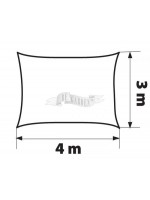 MERA voile d'ombrage écru ou gris tourterelle 4x3 m ou 5x4 m rectangulaire en tissu pour usage extérieur