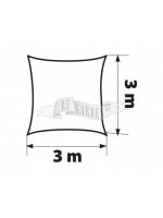 LIGAR ecru dove gray or green square shade sail 3x3 mt or 4x4mt in fabric for outdoor
