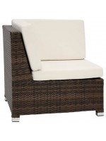 CONFECT seating sectional corner black or dark brown in rattan for outdoors garden and terraces