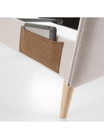 ABARY scelta colore letto singolo in tessuto piedi in legno design