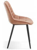 AVILLA scelta colore in ecopelle scamosciata e struttura in metallo sedia design living casa studio contract