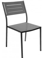 DORIO stackable chair in painted steel for outdoor garden terraces residence bar ice cream parlors