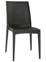 MALIA choice color Stackable chair in polypropylene for frozen yogurt bar outside hotel restaurants
