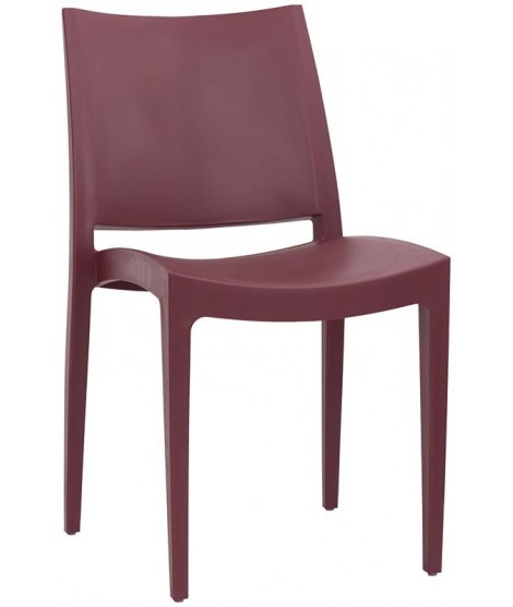 ALIA choice color Stackable chair in polypropylene for frozen yogurt bar outside hotel restaurants