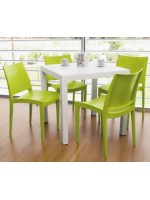 ALIA scelta colore sedia impilabile in polipropilene per bar hotel chalet ristoranti gelaterie esterno