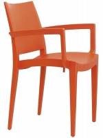 ALIA Avec accoudoirs chaise empilable en polypropylène pour bar hôtels chalets restaurants salons de glaces