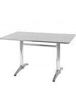 SALOMONE 120x80 rechteckiger Tisch aus Aluminium für die Außen Bar Hotel Restaurants Hütten