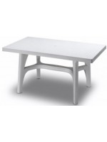 INTRECCIATO 140x80 cm en technopolymère rectangulaire couleur choix de table pour jardins extérieurs et terrasses