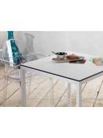 MIRTO de mesa blanco o antracita apilable rectangular o cuadrada para cada tipo de medio ambiente y para la externa