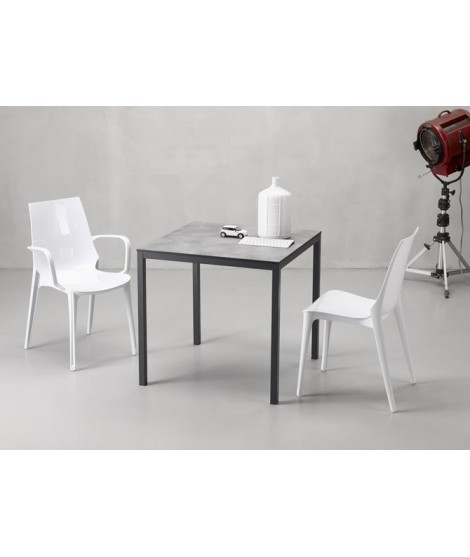 MIRTO Rectangular or square white stacking table or anthracite home contract and outdoor kitchen