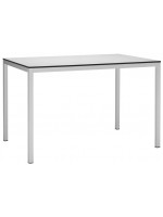 MIRTO rechteckig oder quadratisch Tisch weiß oder anthrazit stapelbar für jede Umgebung Hausmannskost und Außen Vertrag