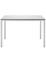 MIRTO rechteckig oder quadratisch Tisch weiß oder anthrazit stapelbar für jede Umgebung Hausmannskost und Außen Vertrag