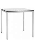 MIRTO Table empilable rectangulaire ou carré blanc ou anthracite, pour chaque type d'environnement et externe