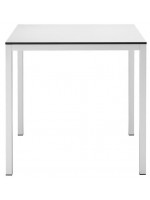 MIRTO Table empilable rectangulaire ou carré blanc ou anthracite, pour chaque type d'environnement et externe