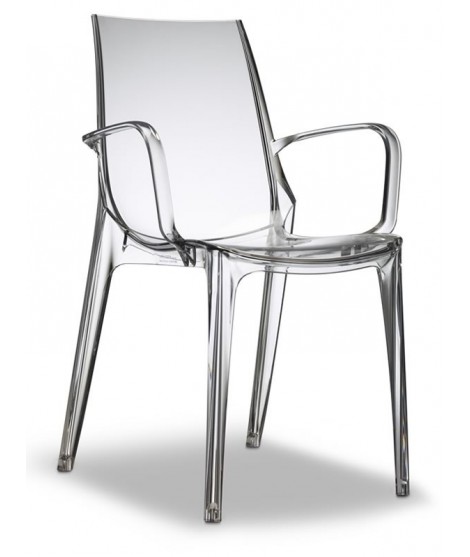 VANITY sillón apilable de policarbonato para hogar o contract