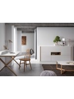 MALLORCA chaise en bois naturel ou gris ou noir et blanc avec un style campagnard rustique