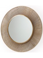 CALENDA Diam 80 miroir avec cadre en métal en laiton
