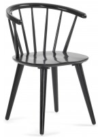 CORIN silla de diseño de silla de madera negra o natural