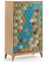 DOROTY armoire en bois multicolore