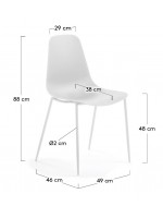 CINDY Color choice polypropylene chair and epoxy legs