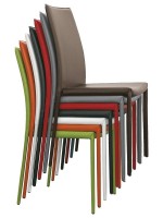 AMBETA scelta colore sedia di design in ecopelle