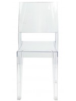 AMALA Chaise transparente en polycarbonate