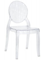 ACUIS bianca nera o trasparente in policarbonato sedia design