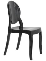 ACUIS Chaise en polycarbonate blanche ou noire ou transparente