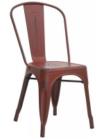 ANTILIA amarillo rojo negro o blanco en silla vintage de metal barnizado antiguo