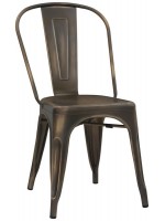 COSMIC chaise en métal peint vintage design industriel