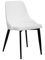 ABELA color choice in upholstered eco-leather and black metal chair legs
