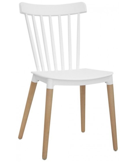 ALEX scelta colore scocca in polipropilene e gambe in legno sedia