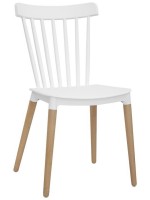 ALEX scelta colore scocca in polipropilene e gambe in legno sedia