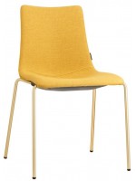 ZEBRA POP struttura a 4 gambe in acciaio ottone satinato sedia in tessuto scelta colore