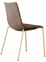 ZEBRA POP Structure 4 pieds en tissu acier laiton satiné coloris de la chaise au choix