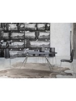 MANNEQUIN lino o antracite in tecnopolimero sedia casa soggiorno living cucina arredamento design