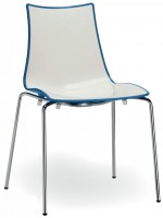 ZEBRA BICOLORE color choice in two-color polymer 4 chromed legs or painted home living contract chair