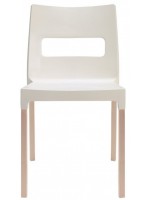 NATURAL MAXI DIVA tortora o antracita o lino blanco patas de madera de haya o diseño de la silla de wengué