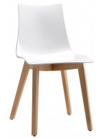 NATURAL ZEBRA ANTISHOCK blanc ou taupe hêtre naturel pattes blanchi hêtre ou wengé conception de chaise