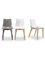 NATURAL ZEBRA ANTISHOCK white or taupe natural beech legs bleached beech or wenge chair design