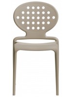 COLETTE technopolymer slender and handy chair for outdoor garden terrace bar restaurants